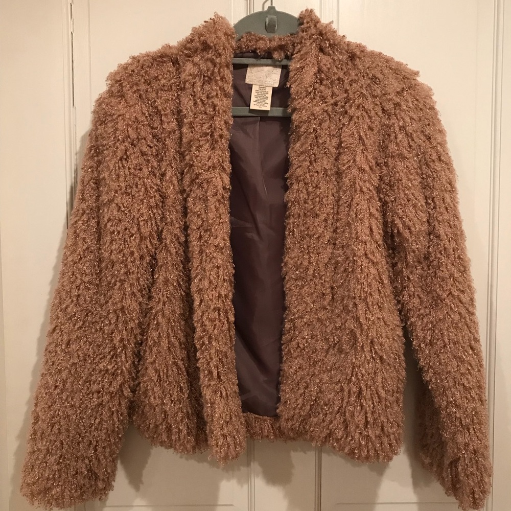 Fuzzy Pink Roxy Coat Size Small